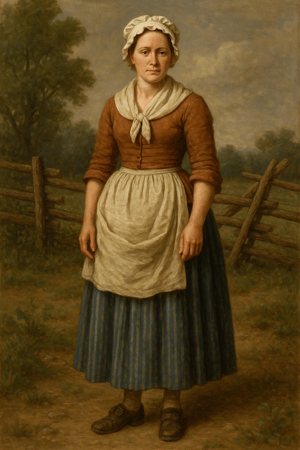 Traditional women's daily wear rendering