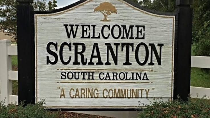 Welcome to Scranton, SC sign